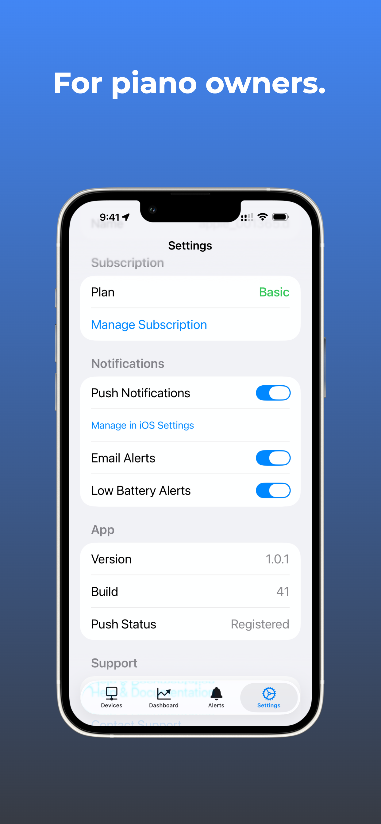 PianoCloud Monitor — Peace of mind